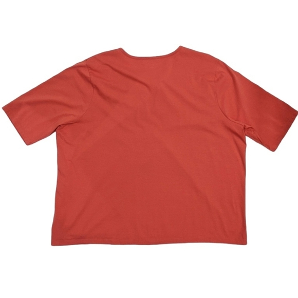 Liz Claiborne Ruffled V-neck Elbow Length Sleeve 3X - Picture 2 of 4